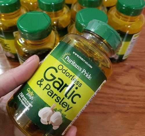 Viên dầu tỏi Puritan's Pride Odorless Garlic review-2