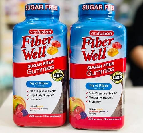 Kẹo dẻo Vitafusion Fiber Well Sugar Free Gummies review-3