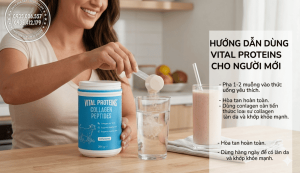 Vital Proteins Collagen Peptides cách sử dụng cho người mới