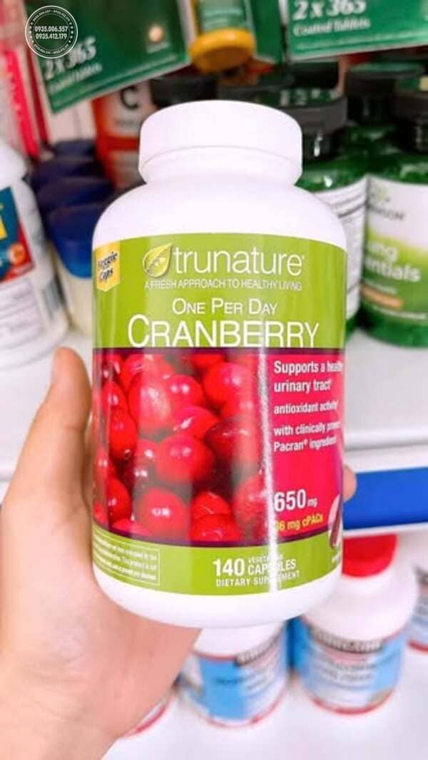 Thuốc Trunature Cranberry 650mg Review Từ Người Dùng Thật